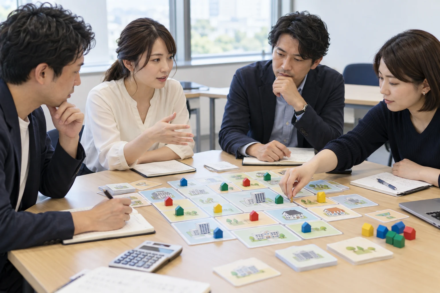 経営戦略・戦略立案をゲームとワークで学ぶ研修のイメージ